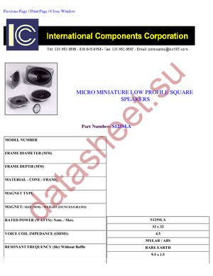 S125SLA datasheet  